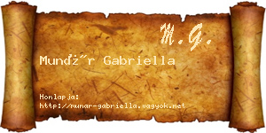 Munár Gabriella névjegykártya